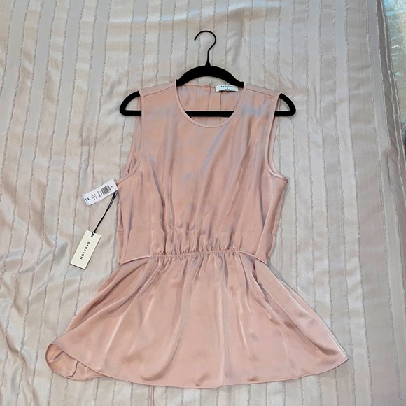 ARITZIA babaton peplum blouse -rose pink - Picture 1 of 2
